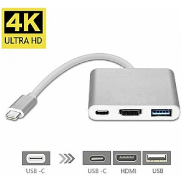 Fusion (3 in 1) USB-C Multiport Adapteris / USB 3.
