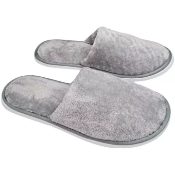 Viesnīcu čības PRESTIGE GREY, plīša