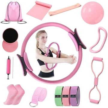 Pilates komplekts, 15 daļu Pilates gredzenu komple