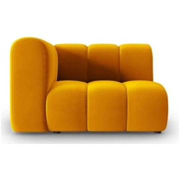 Moduļu dīvāns Micadoni Home Lupine Velvet, dzelten