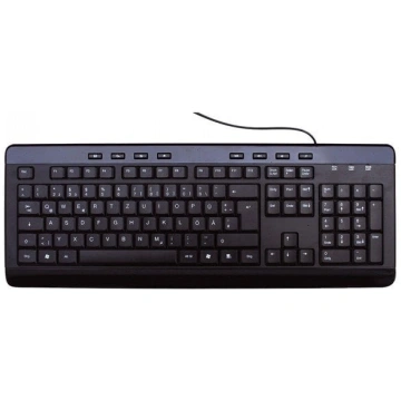MediaRange Tastatur Multimedia Keyboard black QWER