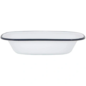 Argon Tableware balta emaljēta pīrāgu plate - tēra