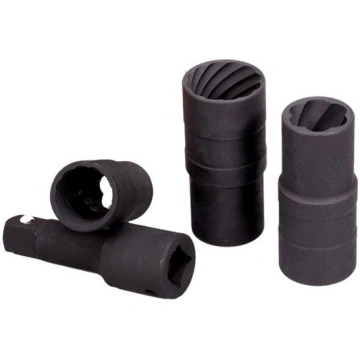 Twist extractor socket set 4pcs., 1/2" Dr. ELLIENT