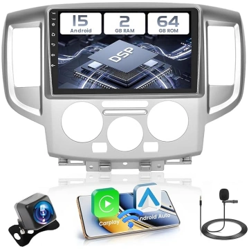 Hikity 2 + 64 GB Android 15 Auto radio Nissan NV20