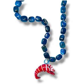 GAMBERETTO LOVER NECKLACE BLUE ester & co