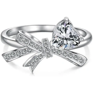 "TWINKLE BOW" SILVER RING - Silver / 7