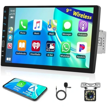 Bezvadu Carplay Android auto viena DIN auto radio,
