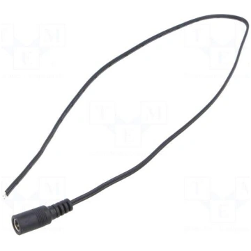 Cable | 2x0.5mm2 | DC 5,5/2,1 socket | straight | 