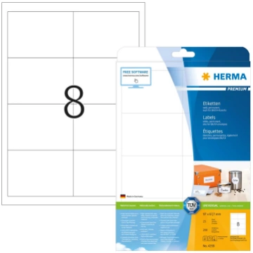 Pašlīmējošā printera etiķete HERMA Labels Premium 