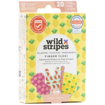 WILD STRIPES Finger Flexi Food plāksteri, 20 gab