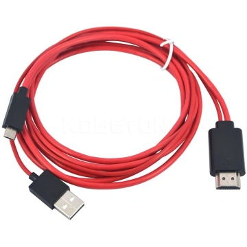RoGer 4K 30Hz Ultra HD microUSB uz HDMI 2m Vads | 