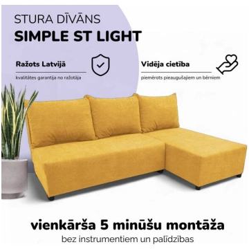 Stūra izvelkamais dīvāns-gulta St Light, Podrez, d