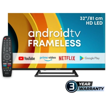 eSTAR Android TV 32"/82cm 2K HD LEDTV32A3T2 Black 