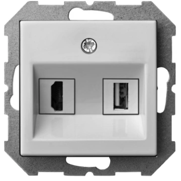 HDMI un USB centrmezgls Liregus Epsilon, balts krā