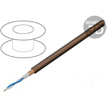 Wire: microphone cable | 2x0,22mm2 | brown | OFC |