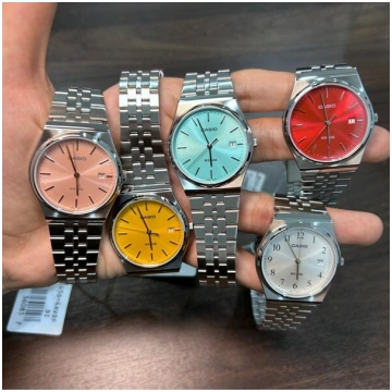 Vīriešu pulkstenis Casio, sudraba/balts
