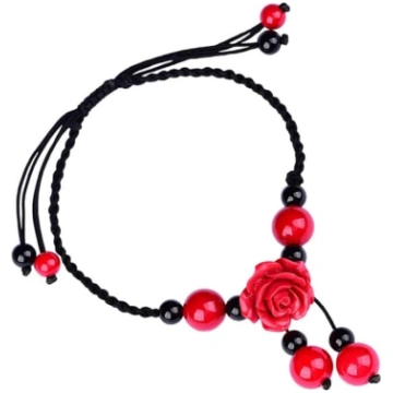 Holibanna Fußkettchen Damen Fußschmuck Achat Knöch