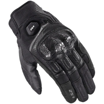 LS2 Atom vīriešu moto cimdi - melni - 2XL