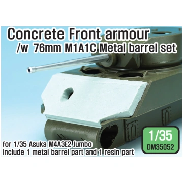 US M4A3E2 Jumbo Concrete front armour /w M1A1C bar