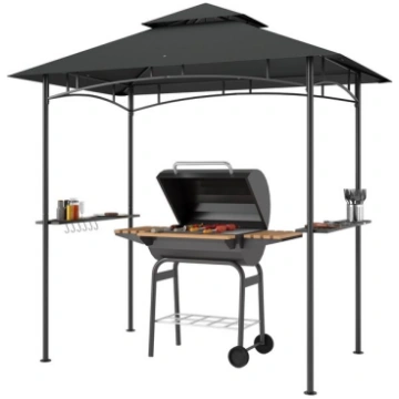 Outsunny BBQ lapene ar LED 240 x 150 x 258 cm ūden