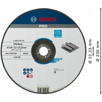 Bosch Pro Metāla griešanas disks metālam 230 x 2,5
