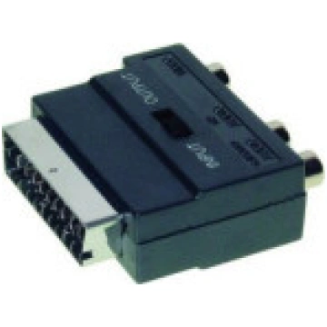 AV adapteris Scart adapteris. ievades/izvades slēd