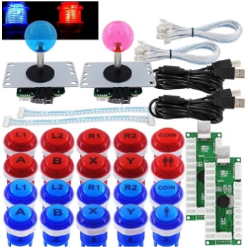 SJ@JX Arcade 2 Player Game Controller Stick DIY ko