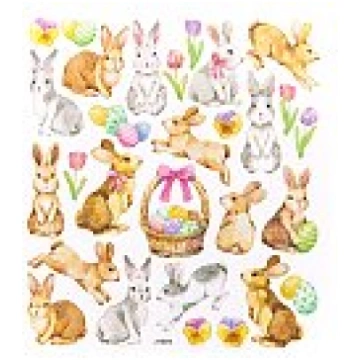 Mirdzošas uzlīmes "Easter bunnies", 29 gab