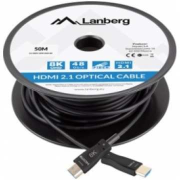 LANBERG HDMI CABLE M/M V2.1 50M 8K OPTICAL AOC CA-