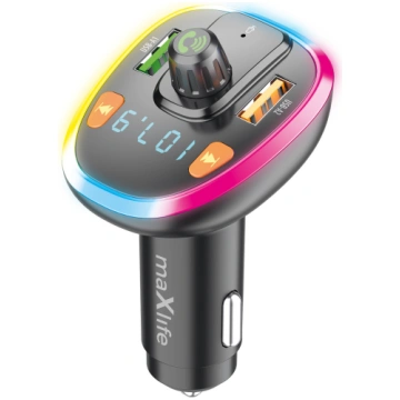 Maxlife MXFT-04 Bluetooth FM transmiters, melns -