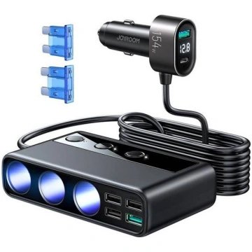 Joyroom JR-CL06 Multi 3 Sockets and 5 Ports Car Ch