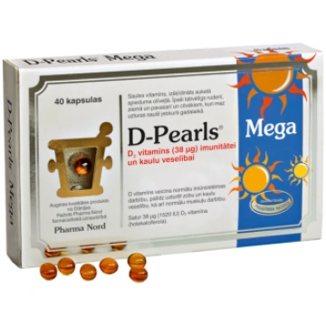 D-PEARLS MEGA kapsulas, 40 gab