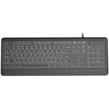 GEMBIRD Tastatūra MULTIMEDIA USB CYRILL/BLACK KB-U