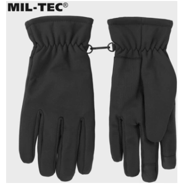 Softshell cimdi, ar izolāciju, melni, izmērs: XL M