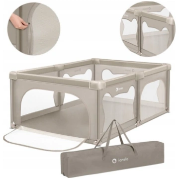 Bērnu manēža Lionelo Willow Beige Sand, liels rota