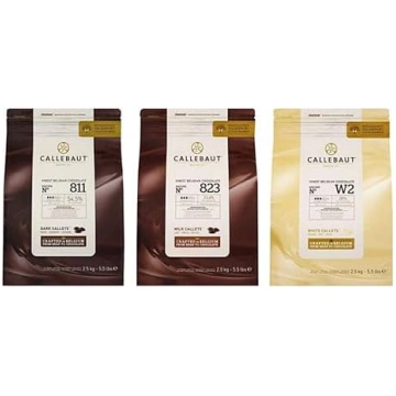 Callebaut, tumšā, piena un baltā šokolāde (3 x 2,5