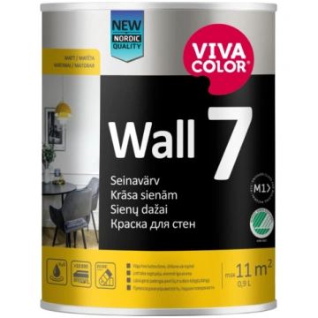 Krāsa sienām Vivacolor Wall 7 Matēta A-bāze 0.9L