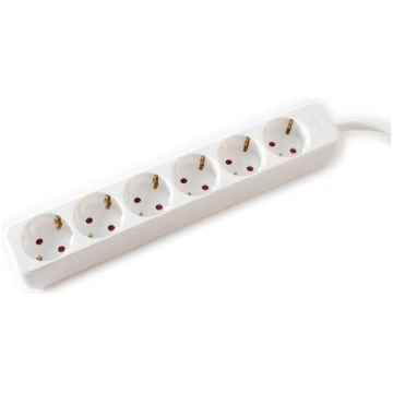 VALUE Power Strip, 6 virzienu, balts, 3 m