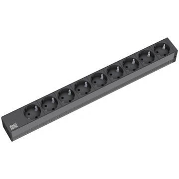 Bachmann 19" socket strip 9-way, without switch, b