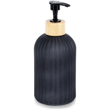 Šķidro ziepju dozators, stikls, melns, 400 ml Vild