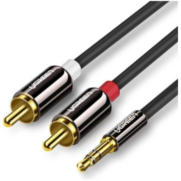 Ugreen AV116 Audio kabelis 3.5 mm uz 2x RCA 5m EB2