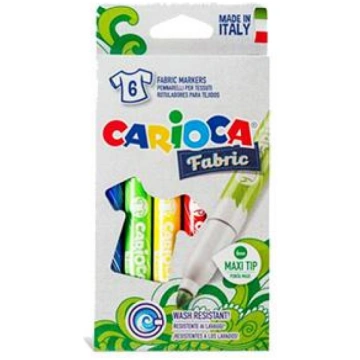 Flomāsteri 6 krāsas tekstīlam CARIOCA CAR40956