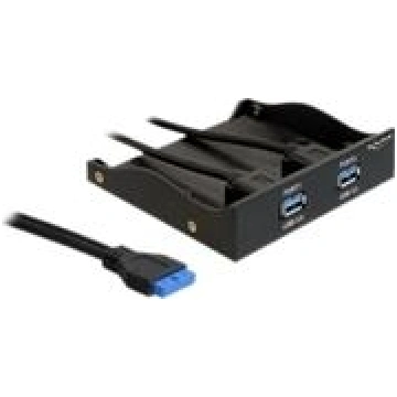 DELOCK Front Panel 3,5 2x USB 3.0 black 61896