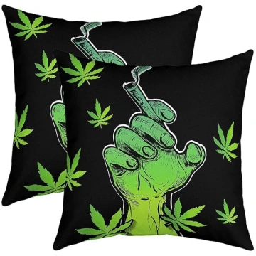 Marihuana-Blatt-Kissenbezüge, wendbar, für Mädchen