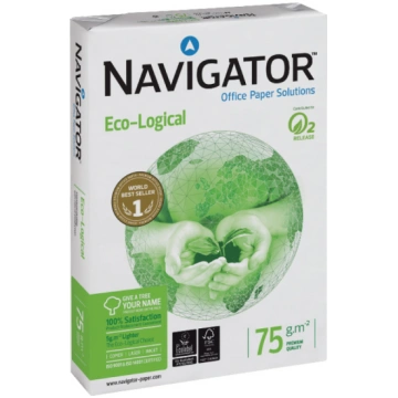 Papīrs NAVIGATOR ECO-LOGICAL A4 75g/m2, 500 loksne