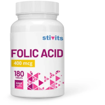 Folijskābe 400 mcg, 180 tabletes Stivits