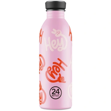 Ūdens pudele Urban Bottle Hey, 500 ml, rozā 24Bott
