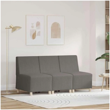 Modulares Sofa Set 3 pcs Hellgrau Armfreies Design