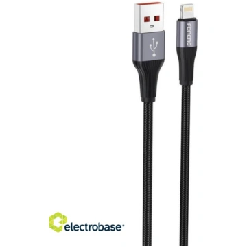 Foneng X112 USB-A to Lightning cable 2.4A, 1m (bla