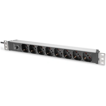 Digitus Socket strip with aluminum profile and bac